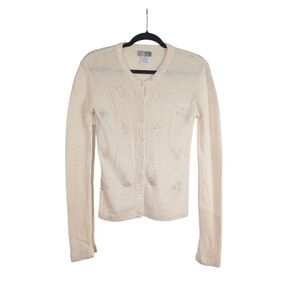 Vintage Angola Sweater with Glass Beads Detail(98)